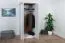Drehtürenschrank / Kleiderschrank Segnas 07, Farbe: Kiefer Weiß / Eiche Braun - 198 x 90 x 53 cm (H x B x T)