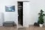 Drehtürenschrank / Kleiderschrank Segnas 07, Farbe: Kiefer Weiß / Eiche Braun - 198 x 90 x 53 cm (H x B x T)