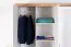 Drehtürenschrank / Kleiderschrank Badile 19, Farbe: Kiefer Weiß / Braun - 197 x 157 x 60 cm (H x B x T)