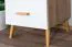 Vitrine Hohgant 09, Farbe: Eiche / Weiß - 209 x 50 x 42 cm (H x B x T)