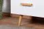 Vitrine Hohgant 11, Farbe: Eiche / Weiß - 209 x 90 x 42 cm (H x B x T)