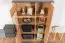 Vitrine Talimatau 06, Farbe: Eiche / Grau - 156 x 106 x 43 cm (H x B x T)