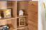 Vitrine Talimatau 06, Farbe: Eiche / Grau - 156 x 106 x 43 cm (H x B x T)