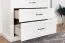 Kommode Lotofaga 20, Farbe: Weiß / Walnuss - 112 x 101 x 48 cm (H x B x T)