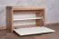 Sitzbank mit Stauraum / Schuhschrank Gataivai 17, Farbe: Beige Hochglanz / Walnuss - 48 x 70 x 36 cm (H x B x T)
