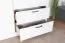 Kommode Lotofaga 19, Farbe: Weiß / Walnuss - 91 x 138 x 48 cm (H x B x T)
