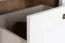 Nachtkommode Lotofaga 21, Farbe: Weiß / Walnuss - 52 x 62 x 43 cm (H x B x T)