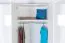 Drehtürenschrank / Kleiderschrank Siumu 24, Farbe: Weiß / Weiß Hochglanz - 224 x 227 x 56 cm (H x B x T)