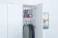 Drehtürenschrank / Kleiderschrank mit Rahmen Siumu 31, Farbe: Weiß / Weiß Hochglanz - 226 x 232 x 60 cm (H x B x T)