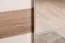 Schlafzimmer - Set D Gataivai, 4-teilig, Farbe: Beige Hochglanz / Walnuss
