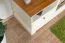 TV-Unterschrank Gyronde 10, Kiefer massiv Vollholz, Farbe: Weiß / Eiche - 53 x 167 x 53 cm (H x B x T)