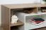 Couchtisch Gafsa 03, Farbe: Weiß / Eiche - 120 x 60 x 53 (B x T x H)