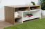 Couchtisch Gafsa 03, Farbe: Weiß / Eiche - 120 x 60 x 53 (B x T x H)