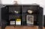 Schlichte Kommode mit drei Türen Raoued 03, Farbe: Anthrazit - Abmessungen: 81 x 153 x 39,5 cm (H x B x T)
