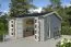 Gartenhaus G268 Lichtgrau - 28 mm Blockbohlenhaus, Grundfläche: 15,96 m², Satteldach