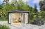 Gartenhaus G175 Carbongrau inkl. Fußboden - 40 mm Blockbohlenhaus, Nutzfläche: 5,74 m², Zeltdach