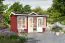 Gartenhaus G217 Schwedenrot inkl. Fußboden - 44 mm Blockbohlenhaus, Grundfläche: 10,00 m², Satteldach