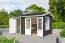 Gartenhaus G170 Carbongrau inkl. Fußboden - 44 mm Blockbohlenhaus, Grundfläche: 9,40 m², Satteldach
