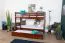 Etagenbett / Stockbett 90 x 200 cm "Easy Premium Line" K17/n inkl. Liegeplatz und 2 Abdeckblenden, Buche Massivholz Dunkelbraun lackiert, teilbar
