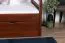 Etagenbett / Stockbett 90 x 200 cm "Easy Premium Line" K17/n inkl. Liegeplatz und 2 Abdeckblenden, Buche Massivholz Dunkelbraun lackiert, teilbar