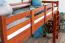 Hochbett 90 x 200 cm, "Easy Premium Line" K22/n, Buche Massivholz kirschfarben, teilbar
