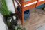 Hochbett 90 x 200 cm, "Easy Premium Line" K22/n, Buche Massivholz kirschfarben, teilbar