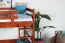 Hochbett 90 x 200 cm, "Easy Premium Line" K22/n, Buche Massivholz kirschfarben, teilbar