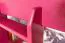 Hochbett 90 x 200 cm für Kinder, "Easy Premium Line" K22/n, Buche Massivholz rosa lackiert, teilbar