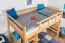 Hochbett "Easy Premium Line" K23/n, Buche Vollholz massiv Natur lackiert, teilbar - Liegefläche: 120 x 190 cm