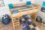 Hochbett "Easy Premium Line" K23/n, Buche Vollholz massiv Natur lackiert, teilbar - Liegefläche: 120 x 190 cm