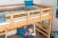 Hochbett "Easy Premium Line" K23/n, Buche Vollholz massiv Natur lackiert, teilbar - Liegefläche: 120 x 190 cm