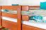 Hochbett 160 x 200 cm "Easy Premium Line" K23/n, Buche Massivholz Kirschfarben lackiert, teilbar
