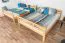 Etagenbett / Stockbett 160 x 200 cm "Easy Premium Line" K24/n, Kopf- und Fußteil gerade, Buche Massivholz Natur lackiert, teilbar