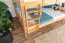 Etagenbett / Stockbett 160 x 200 cm "Easy Premium Line" K24/n, Kopf- und Fußteil gerade, Buche Massivholz Natur lackiert, teilbar