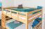 Etagenbett / Stockbett 160 x 200 cm "Easy Premium Line" K24/n, Kopf- und Fußteil gerade, Buche Massivholz Natur lackiert, teilbar