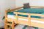 Etagenbett / Stockbett 160 x 200 cm "Easy Premium Line" K24/n, Kopf- und Fußteil gerade, Buche Massivholz Natur lackiert, teilbar