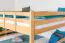 Etagenbett / Stockbett 160 x 200 cm "Easy Premium Line" K24/n, Kopf- und Fußteil gerade, Buche Massivholz Natur lackiert, teilbar