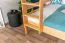 Etagenbett / Stockbett 160 x 200 cm "Easy Premium Line" K24/n, Kopf- und Fußteil gerade, Buche Massivholz Natur lackiert, teilbar