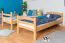 Stockbett mit Rutsche 80 x 200 cm, Buche Massivholz Natur lackiert, umbaubar in zwei Einzelbetten, "Easy Premium Line" K25/n