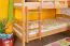 Etagenbett / Kinderbett / Stockbett mit Rutsche, 80 x 190 cm, Buche Massivholz Natur lackiert, teilbar in zwei Einzelbetten, "Easy Premium Line" K27/n