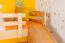 Etagenbett / Kinderbett / Stockbett mit Rutsche, 80 x 190 cm, Buche Massivholz Natur lackiert, teilbar in zwei Einzelbetten, "Easy Premium Line" K27/n