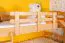 Etagenbett / Kinderbett / Stockbett mit Rutsche, 80 x 190 cm, Buche Massivholz Natur lackiert, teilbar in zwei Einzelbetten, "Easy Premium Line" K27/n