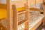 Etagenbett / Kinderbett / Stockbett mit Rutsche, 80 x 190 cm, Buche Massivholz Natur lackiert, teilbar in zwei Einzelbetten, "Easy Premium Line" K27/n