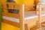 Etagenbett / Kinderbett / Stockbett mit Rutsche, 80 x 190 cm, Buche Massivholz Natur lackiert, teilbar in zwei Einzelbetten, "Easy Premium Line" K27/n