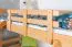 Stockbett mit Rutsche 80 x 200 cm, Buche Massivholz Natur lackiert, umbaubar in zwei Einzelbetten, "Easy Premium Line" K28/n