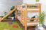 Stockbett mit Rutsche 80 x 200 cm, Buche Massivholz Natur lackiert, umbaubar in zwei Einzelbetten, "Easy Premium Line" K28/n