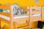 Etagenbett Stockbett mit Rutsche 80 x 190 cm, Buche Massivholz Natur lackiert, teilbar in zwei Einzelbetten, "Easy Premium Line" K29/n