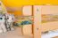 Etagenbett Stockbett mit Rutsche 80 x 190 cm, Buche Massivholz Natur lackiert, teilbar in zwei Einzelbetten, "Easy Premium Line" K29/n