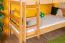 Etagenbett Stockbett mit Rutsche 80 x 190 cm, Buche Massivholz Natur lackiert, teilbar in zwei Einzelbetten, "Easy Premium Line" K29/n
