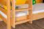 Etagenbett Stockbett mit Rutsche 80 x 190 cm, Buche Massivholz Natur lackiert, teilbar in zwei Einzelbetten, "Easy Premium Line" K29/n